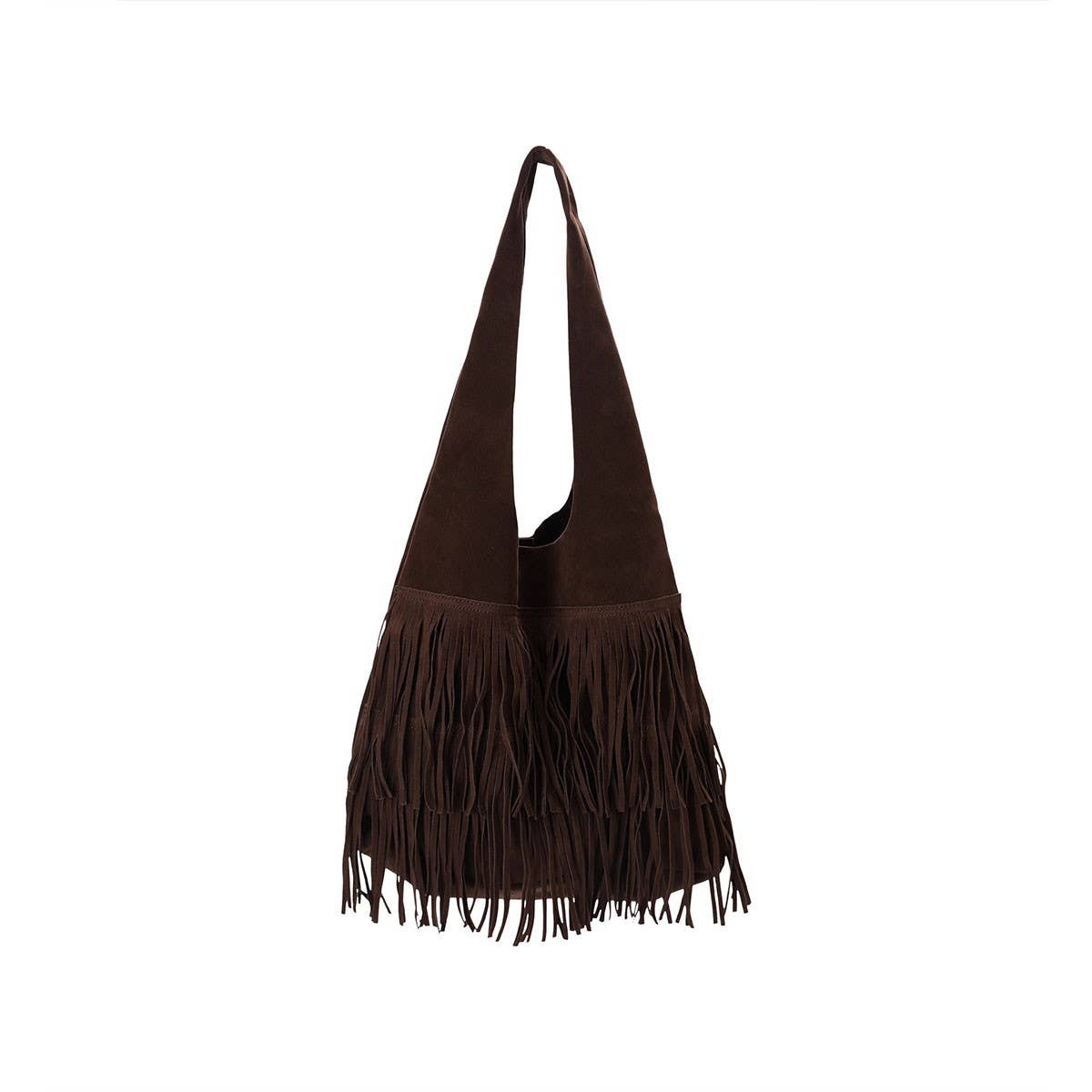 DEERSKIN FROSTED TOTE BAG SHOULDER BUCKET BAG_CWAB4115