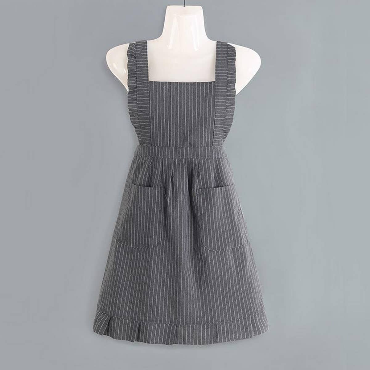 CUTE BREATHABLE STRAP STRIPED PRINCESS APRON