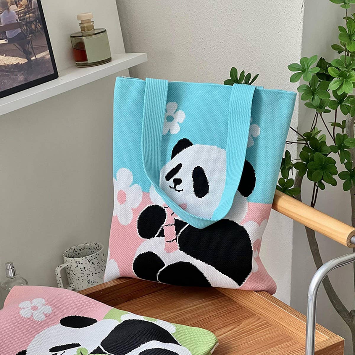 PANDA NEEDLE BAG CROSSBODY WOVEN SHOULDER BAG_CWAB3070