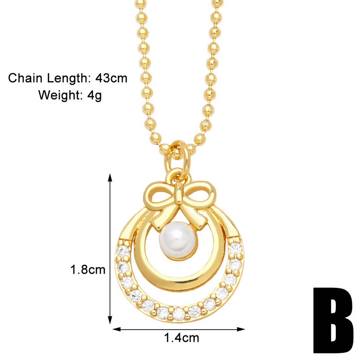 FLOWER PEARL INLAID ZIRCONIUM PENDANT NECKLACE