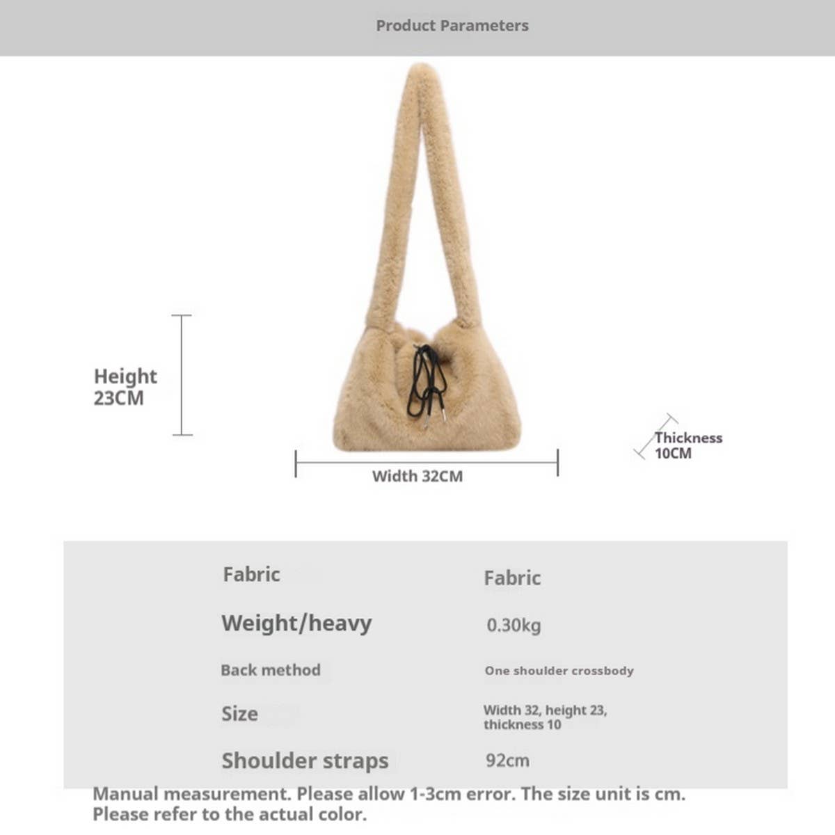 Leopard Print Fluffy Bag Women Handbag Crossbody_CUAB00543