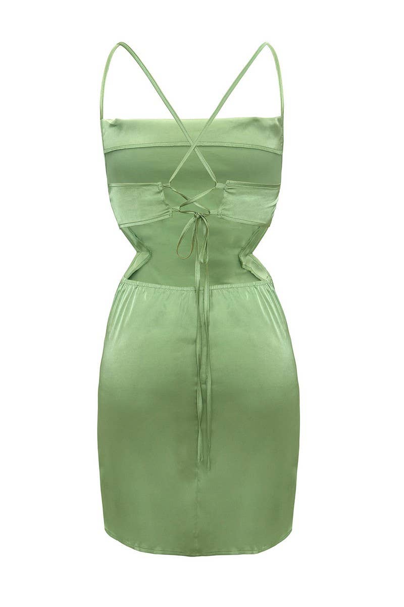 CWDHL0770_SUMMER SEXY SLIM FIT BACKLESS SUSPENDER DRESS