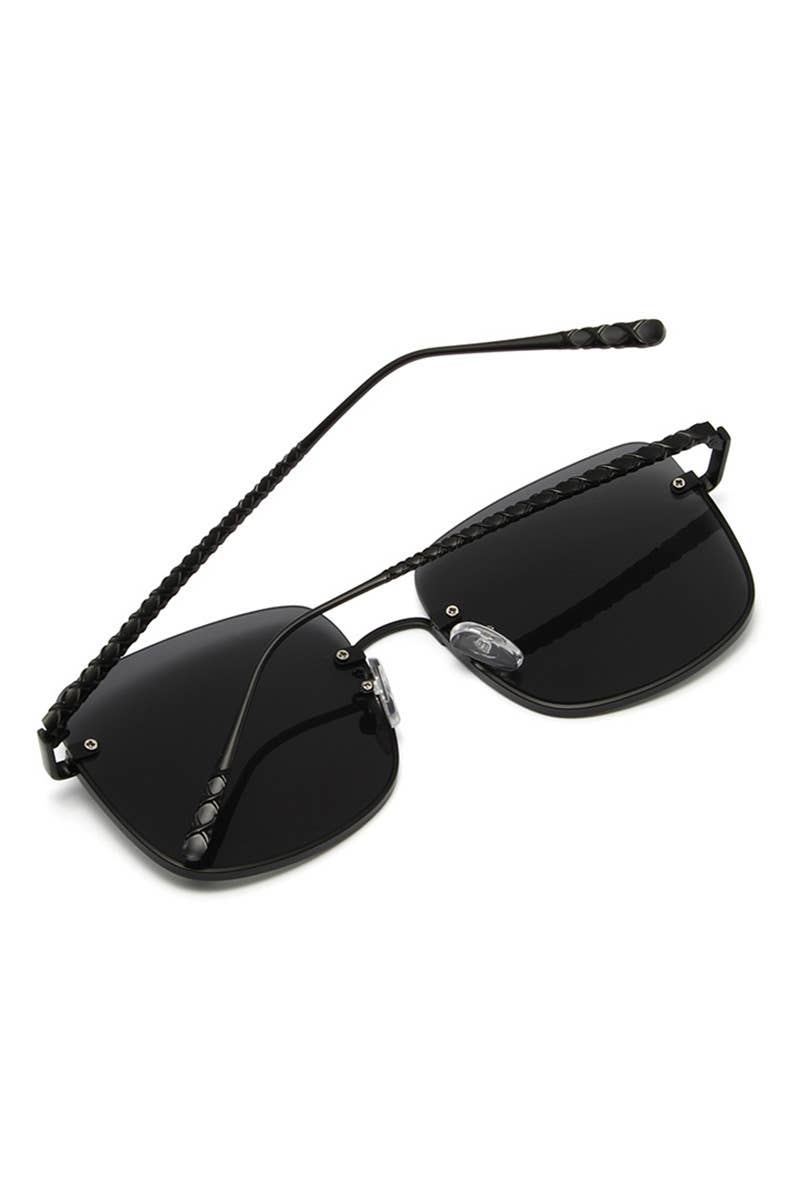 HALF FRAME SQUARE FASHION SUNGLASSES
