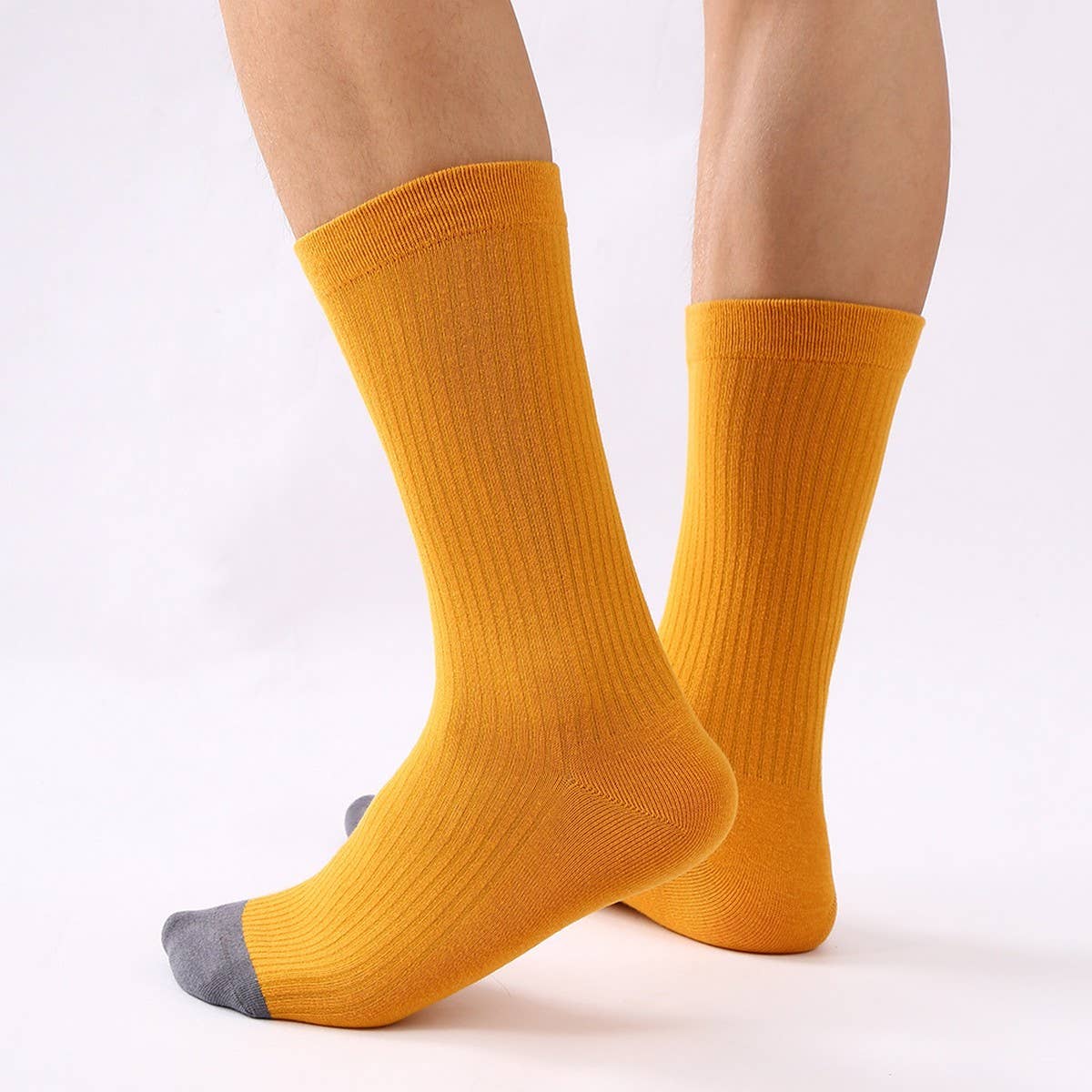MEN'S CASUAL SOLID COLOR MID-CALF SOCKS