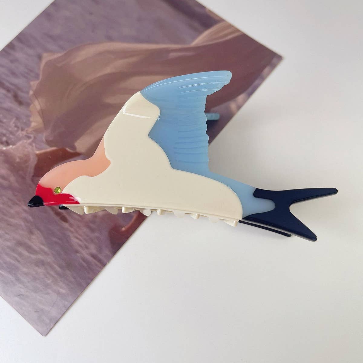 ANIMAL COLORFUL PARROT BIRD HAIR CLIP_CWAHA1336