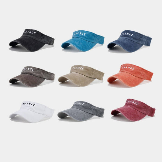 Embroidered Letter Visor Hat -Summer Sunshade Cap_CWAH3304