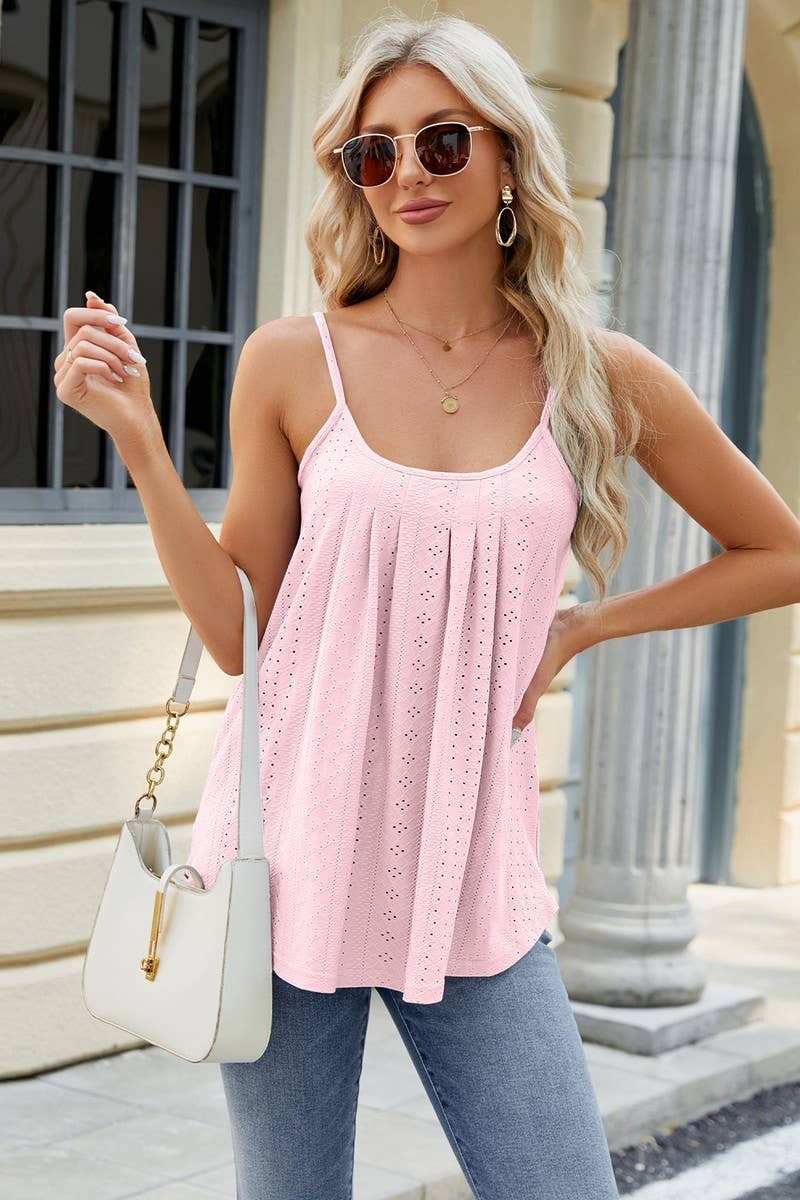 SLEEVELESS HALTER CUTOUT U NECK TANKTOP_CWTTK0324