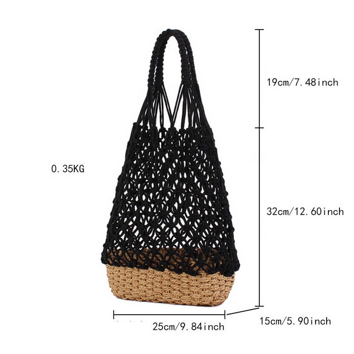 TASSEL HOLLOW COTTON ROPE HAND-WOVEN BAG_CWAB4690