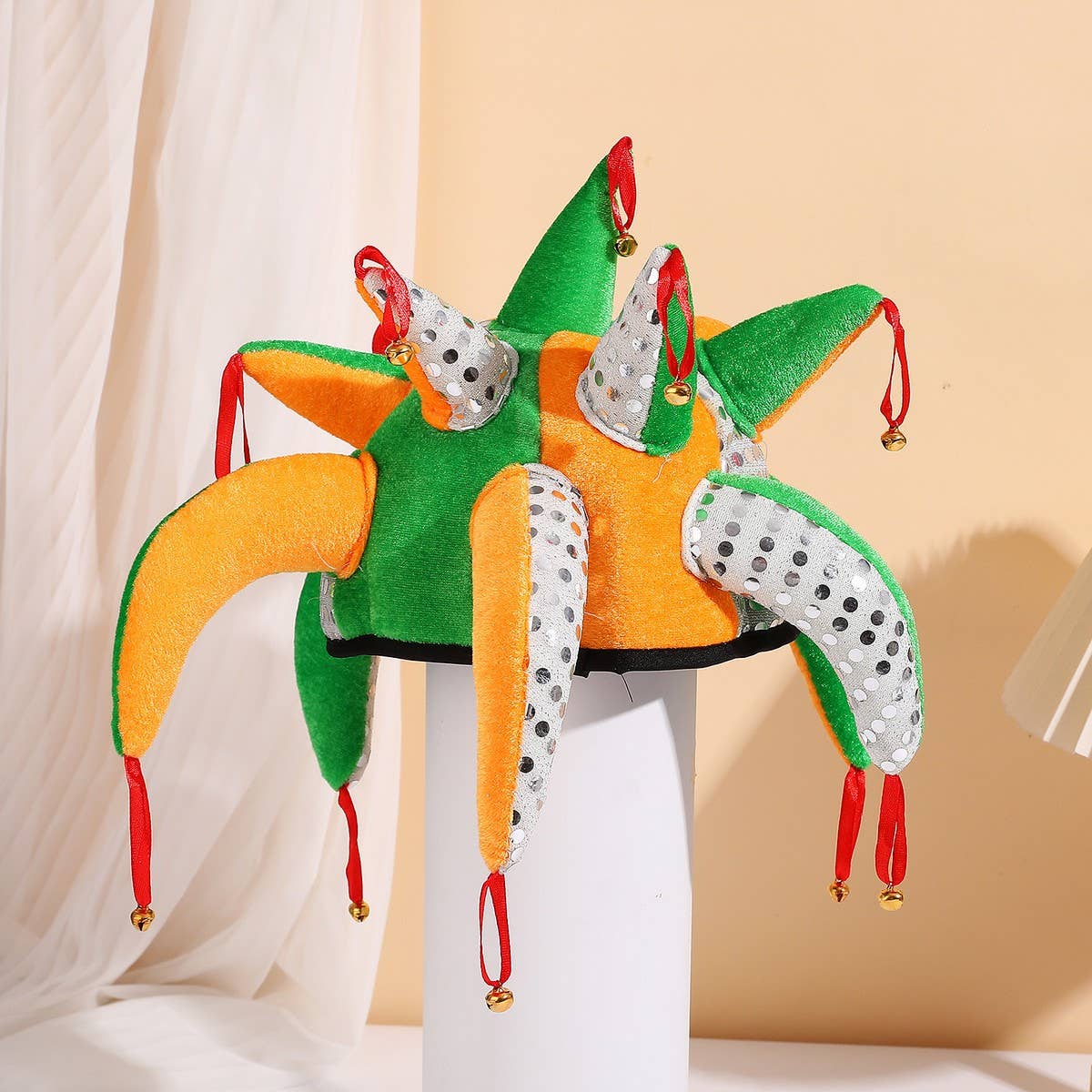 CWAH4047_CARNIVAL PERFORMANCE PARTY PROPS CLOWN BELL HAT