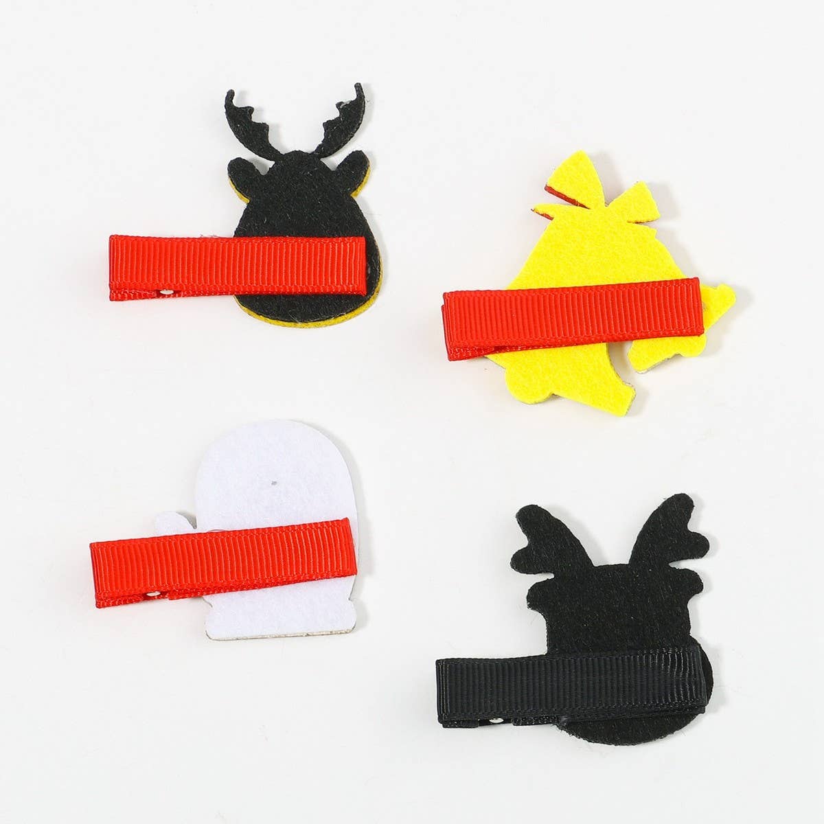 Glitter Pink Reindeer Hair Clip for Kids