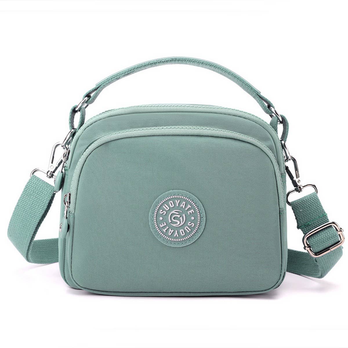 LIGHTWEIGHT NYLON SIMPLE SHOULDER MESSENGER BAG_CWAB3447