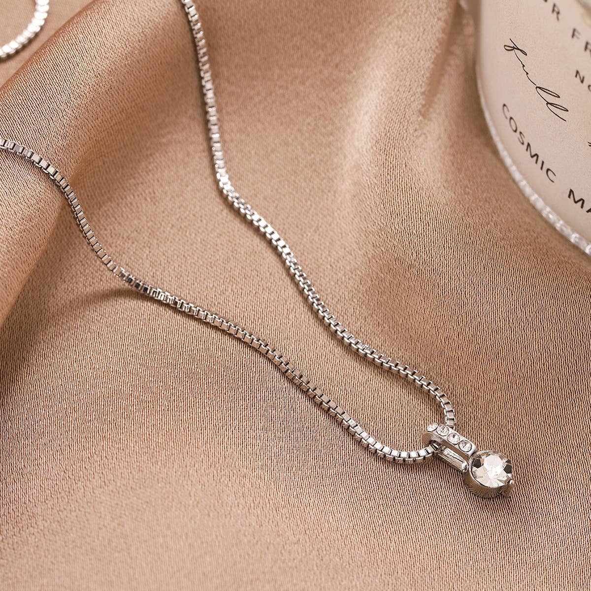 GEOMETRIC DROP NECKLACE CLAVICLE CHAIN