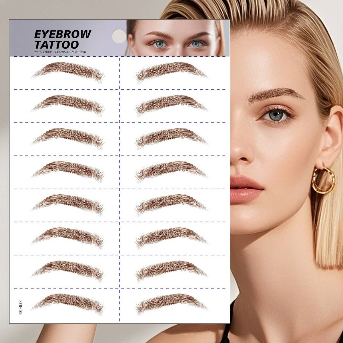6D Realistic Eyebrow Tattoo Stickers Waterproof_CWMM8265