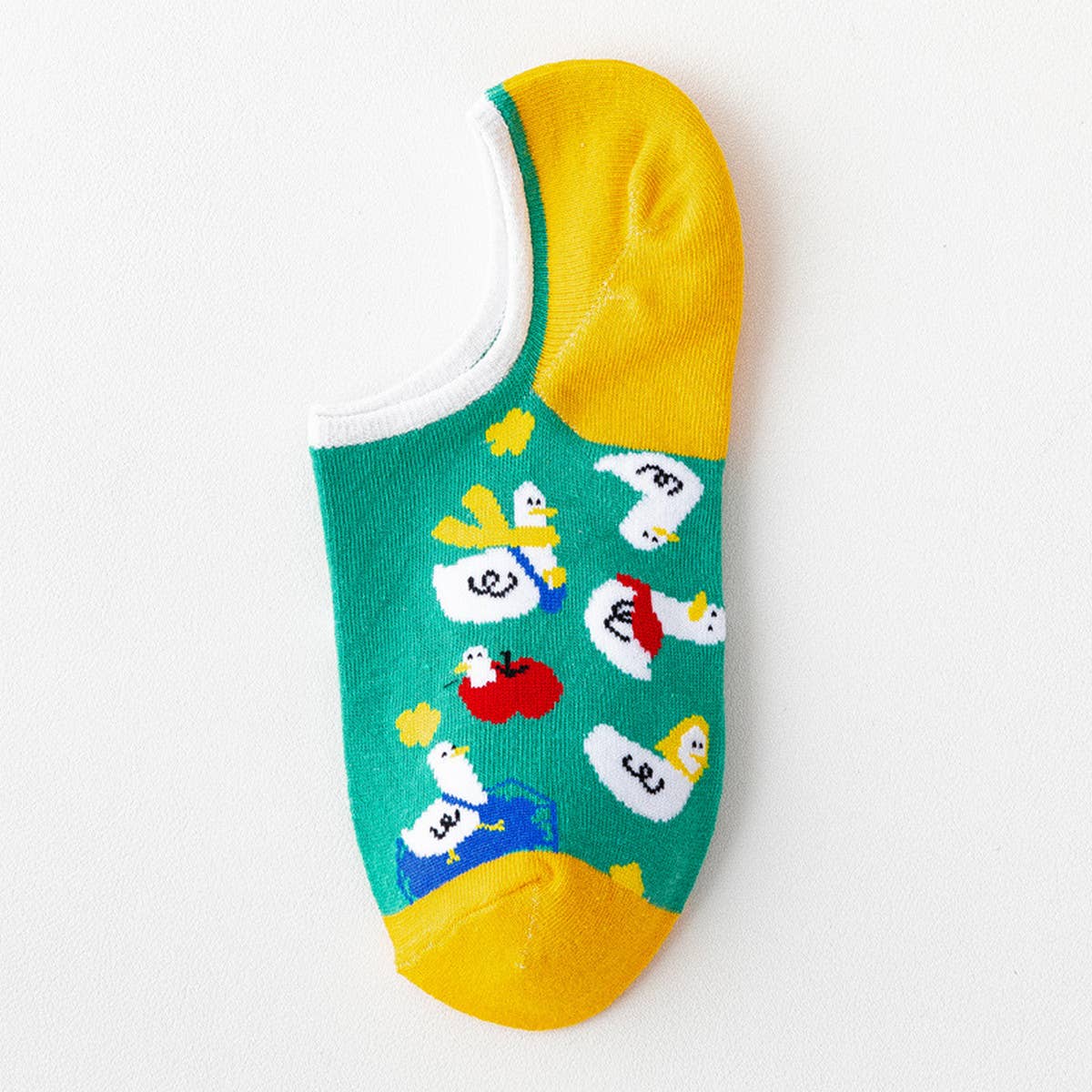 WOMEN PRINTED CUTE INVISIBLE SHALLOW BOAT SOCKS