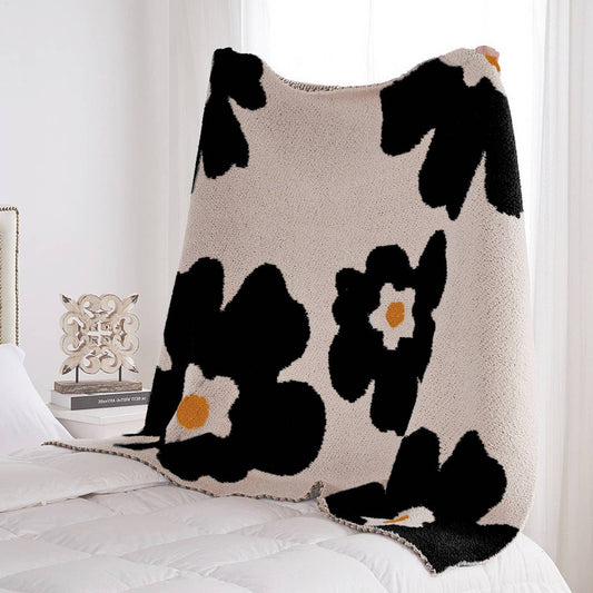 SUNFLOWER WARM BLANKET KNITTED BLANKET