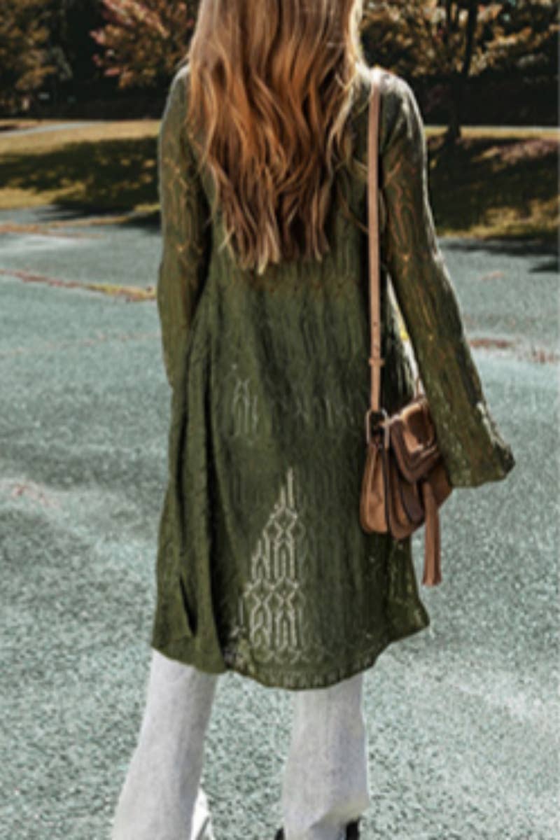 CWOCAL2198_LONG SLEEVE KNITTED CARDIGAN LONG STYLE