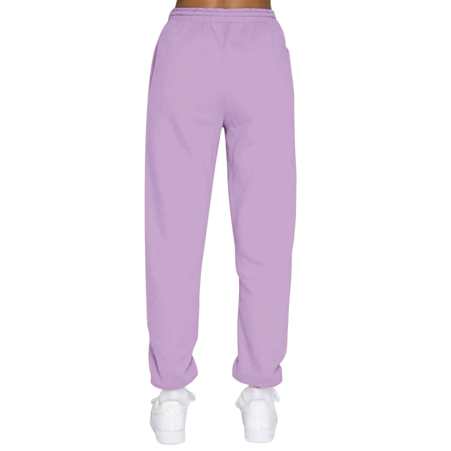 Solid-color zipper sweatshirt and sweatpants set