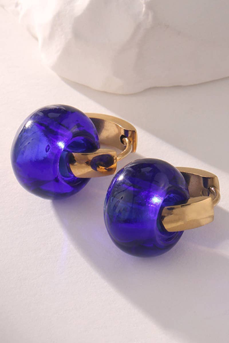 RETRO COLOR  HOOP EARRINGS_CWAJE0477