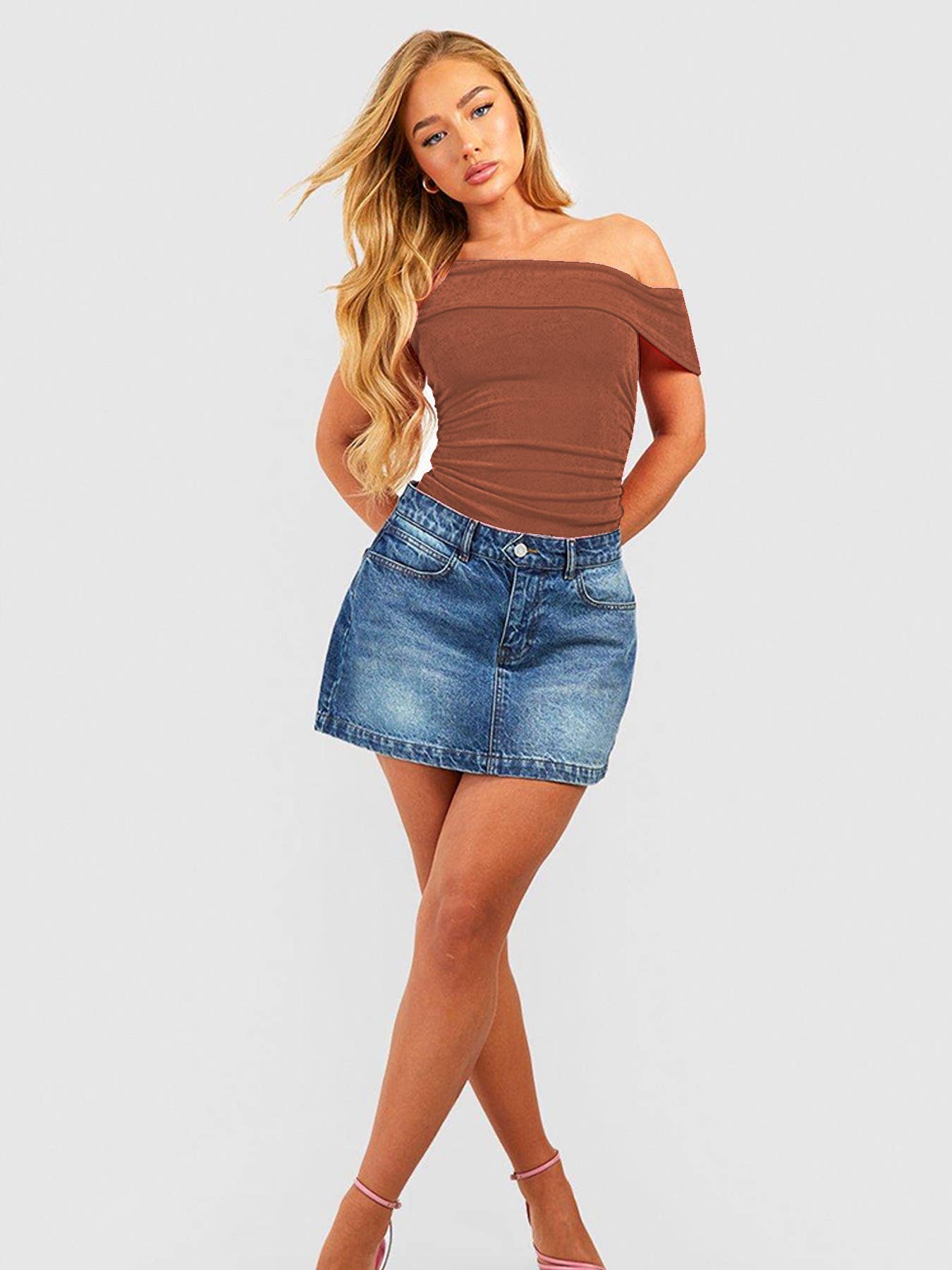 SEXY SLIM FASHION ONE-SHOULDER ONESIE