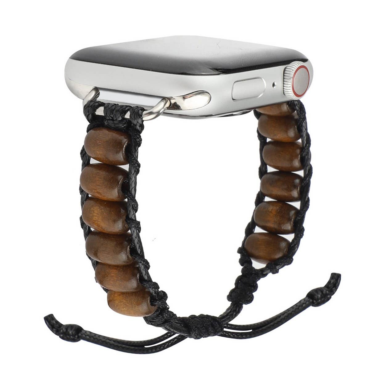 IWATCH9 WOODEN BEADS WAX ROPE STRAP Apple Watch9-1