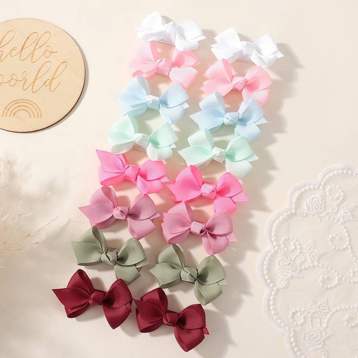 Glitter Bow Hair Clip Set for Girls Party Daily