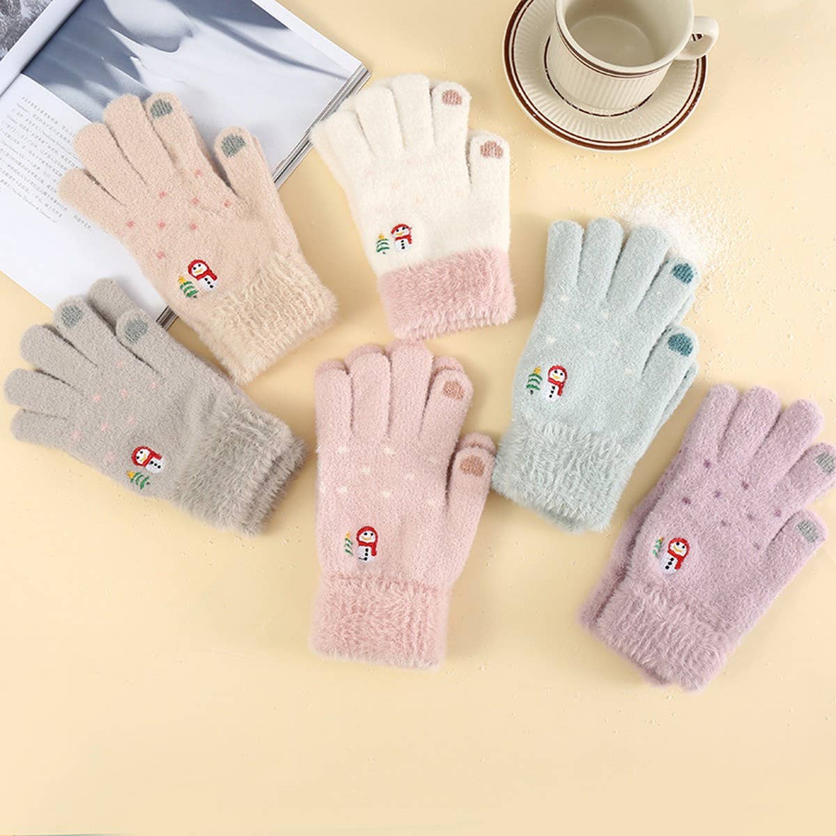 CUTE WINTER COLD PROTECTION TOUCH SCREEN GLOVES_CWAG0149
