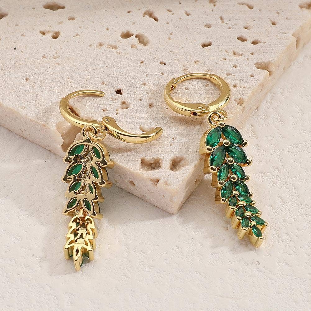 High-end wheat ear feel niche design earring
