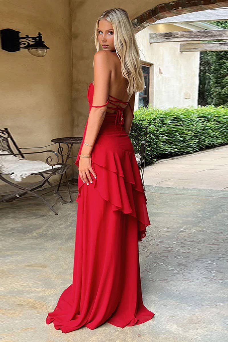 CWDMD5088_CAMI TIE?BACK OPEN?BACK BODYCON MAXI DRESS