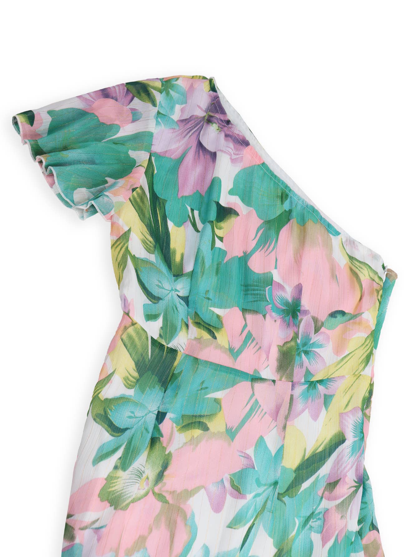 Slimming gradient off-the-shoulder fashion dress