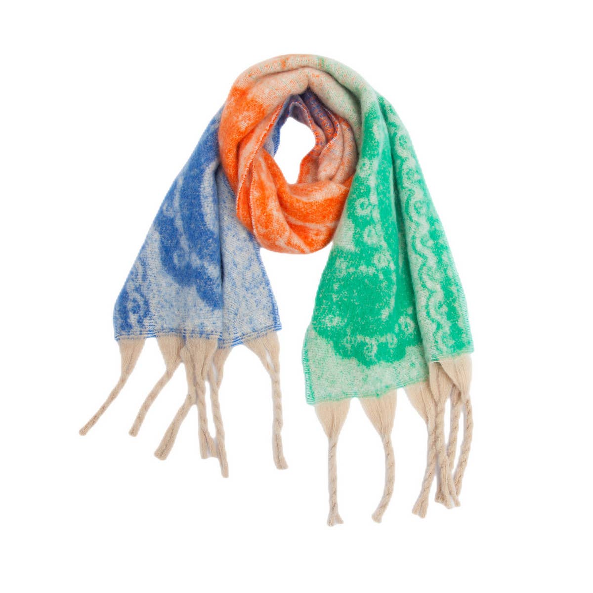 Paisley Jacquard Scarf ??Thick Fringe Winter Shawl_CWASC0857