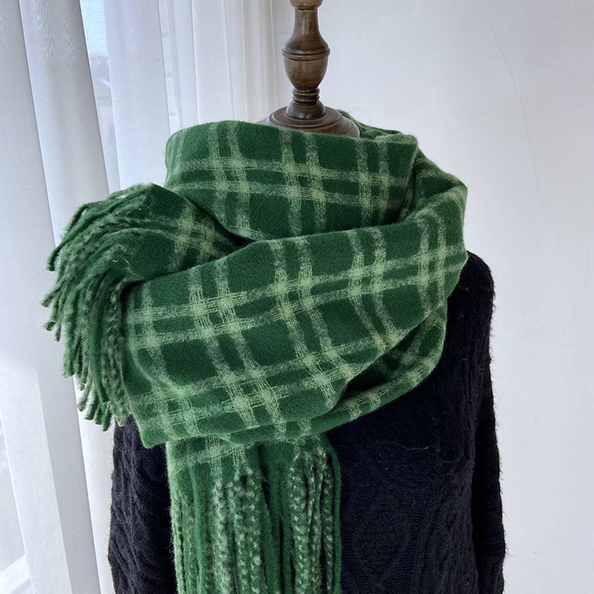 Retro Plaid Scarf ??Soft Warm Couple Winter Wrap_CWASC1471