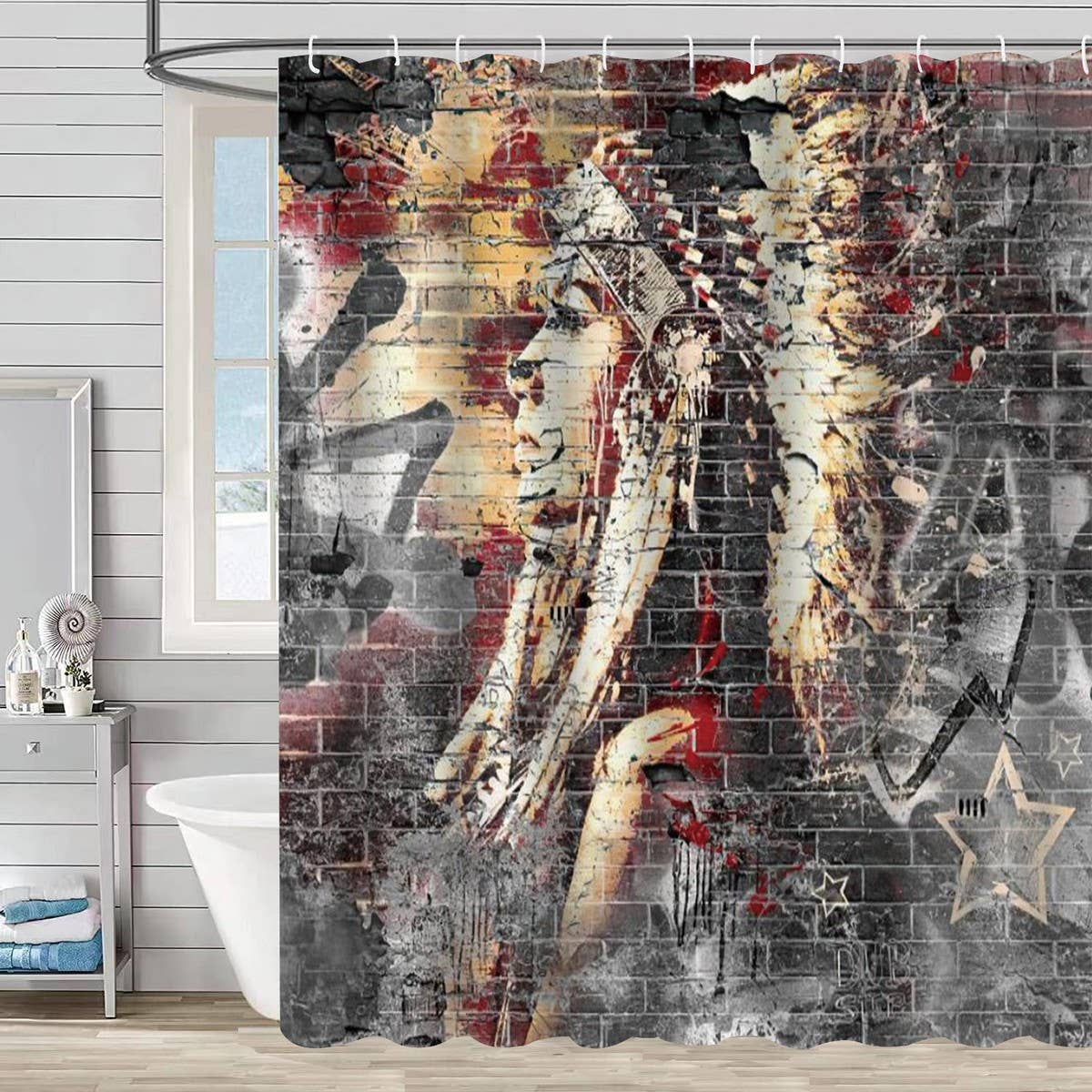 DIGITAL PRINTING BATHROOM SHOWER CURTAIN