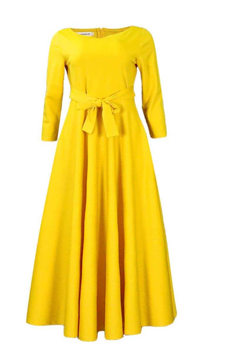 CWDMD01256_2024 PLUS SIZE WOMEN BELTED ELEGANT MAXI DRESS