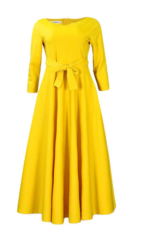 CWDMD01256_2024 PLUS SIZE WOMEN BELTED ELEGANT MAXI DRESS