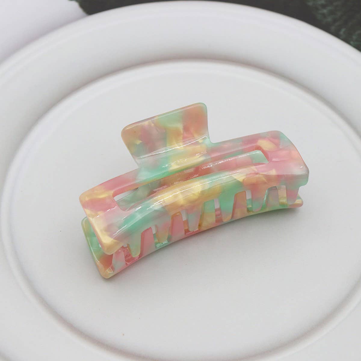 COLORFUL MERMAID HOLLOW SQUARE HAIRPIN