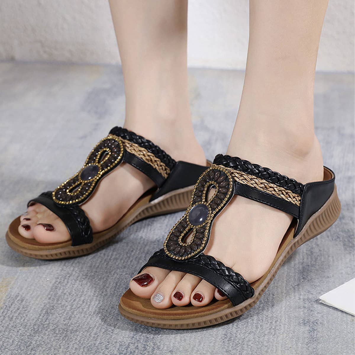 VINTAGE WOVEN COMFORTABLE SANDALS