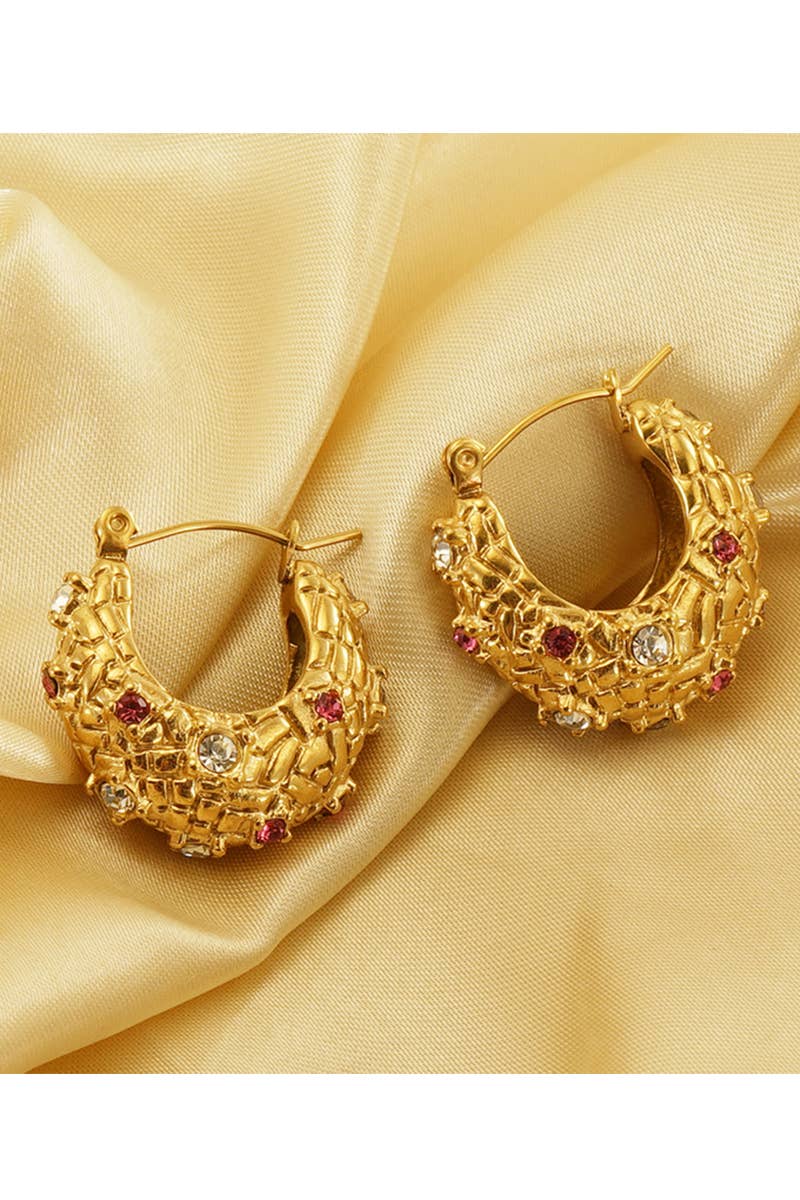 18K GOLD PLATED STAINLESS STEEL EARRINGS_CWAJE0373