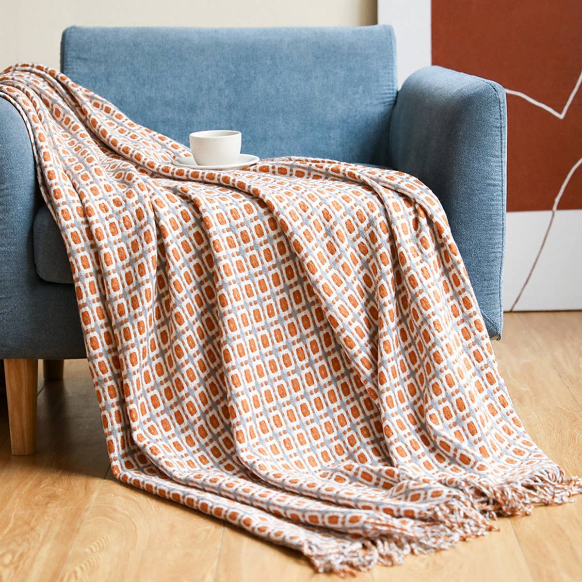 KNITTED SOFT BLANKET NAP SOFA BLANKET