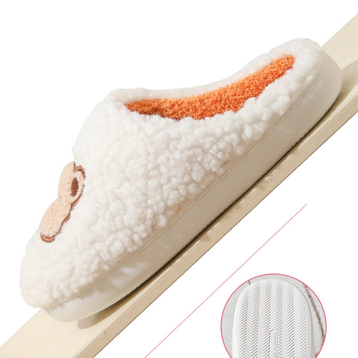 CUTE CARTOON BEAR PLUSH WARM COTTON SLIPPERS