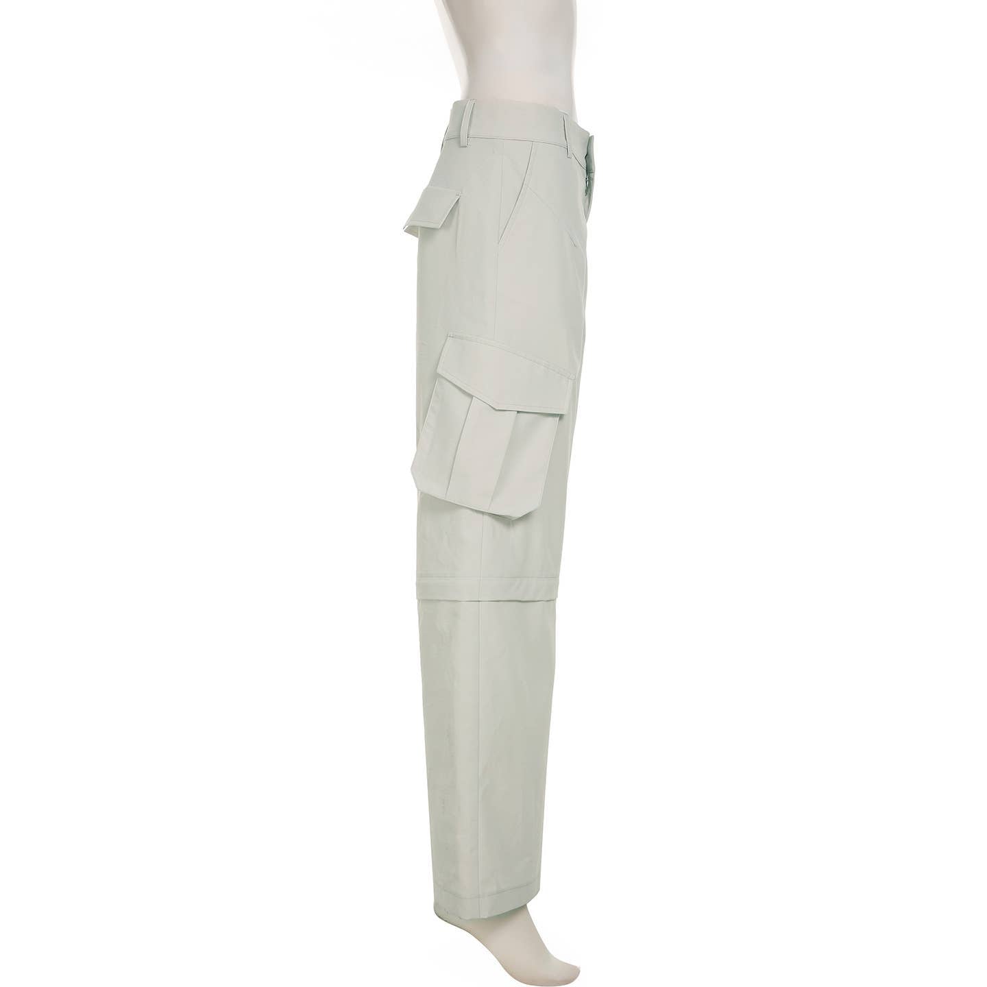 Detachable two-wear straight-leg pants