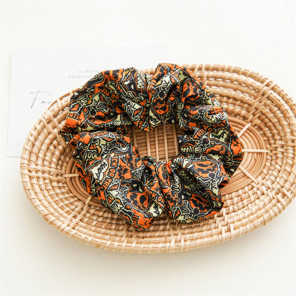 HALLOWEEN PRINTED LARGE INTESTINE HAIR TIE_CWAHA1463