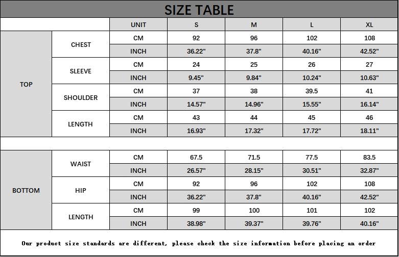 SHORT TOP STRAIGHT LEG TWO-PIECE SET