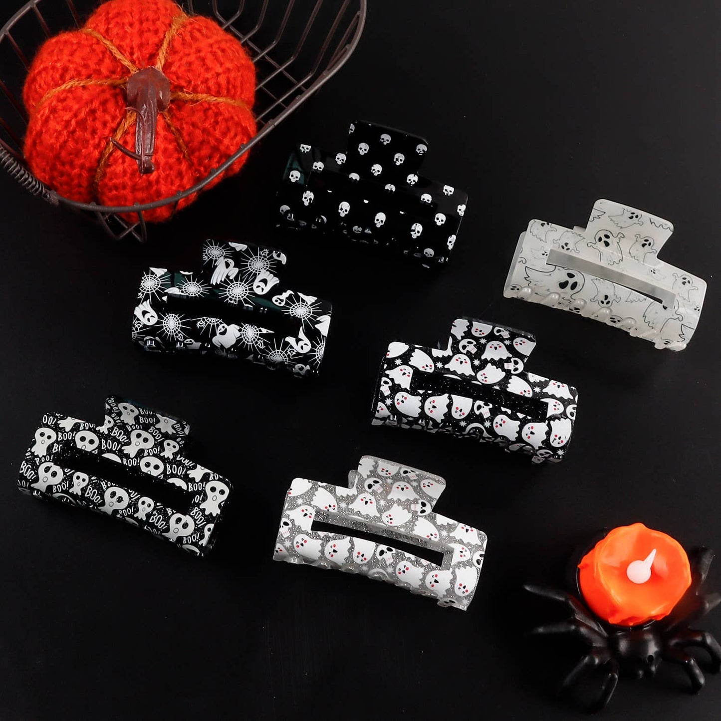 HALLOWEEN GHOST RECTANGULAR HAIRPIN