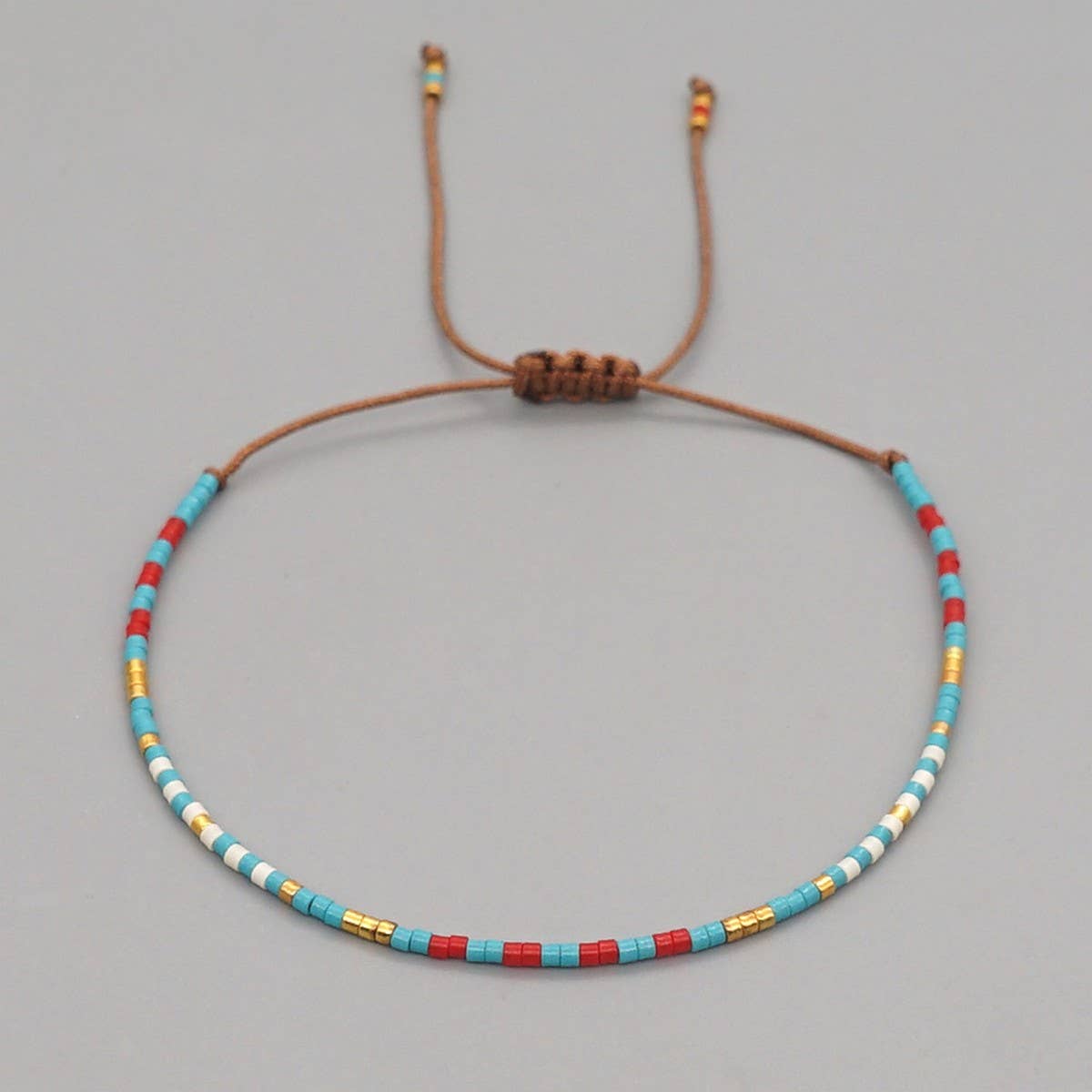 HAND-WOVEN BEADED MULTI-COLOR RICE BEAD BRACELET