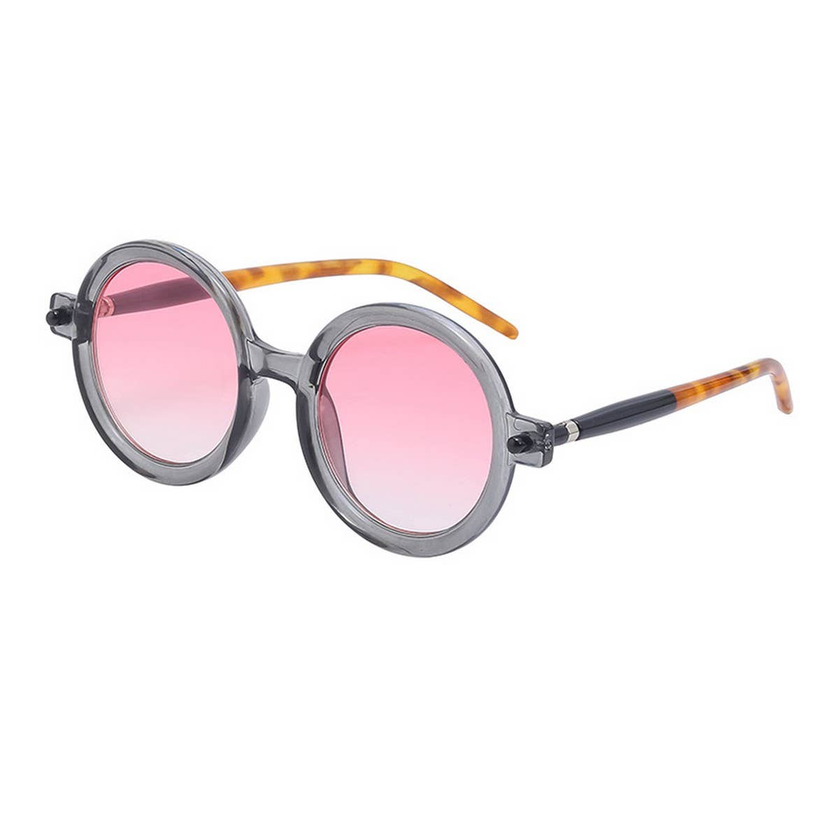FASHIONABLE THICK ROUND FRAME SUNGLASSES