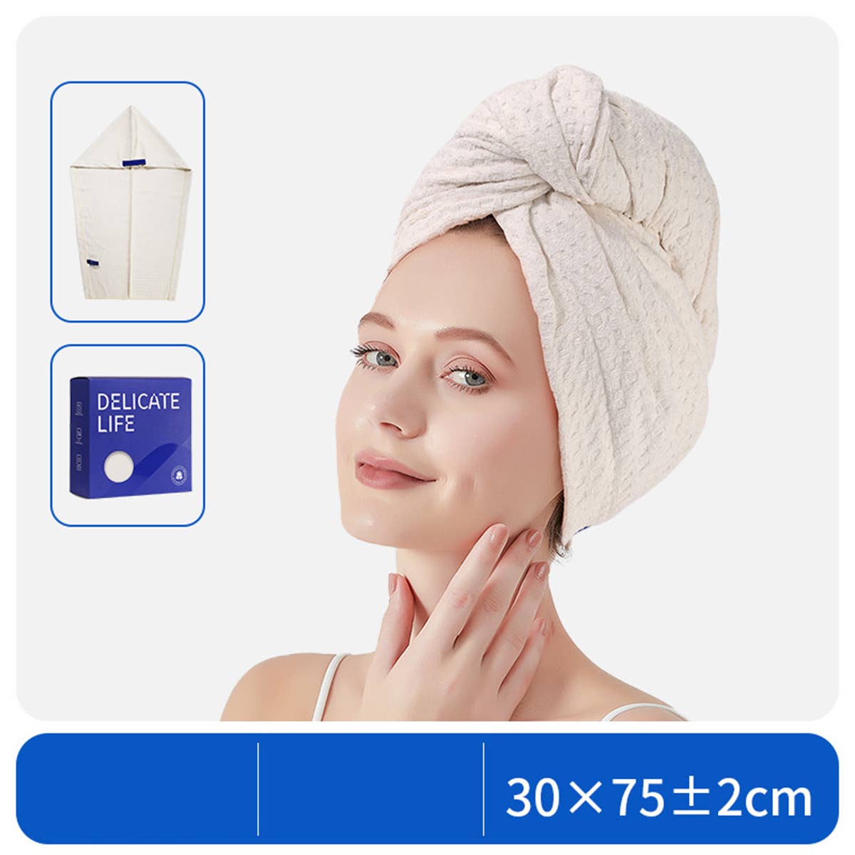 CWMM8335_THICKENED WATER-ABSORBENT QUICK-DRYING SHOWER CAP