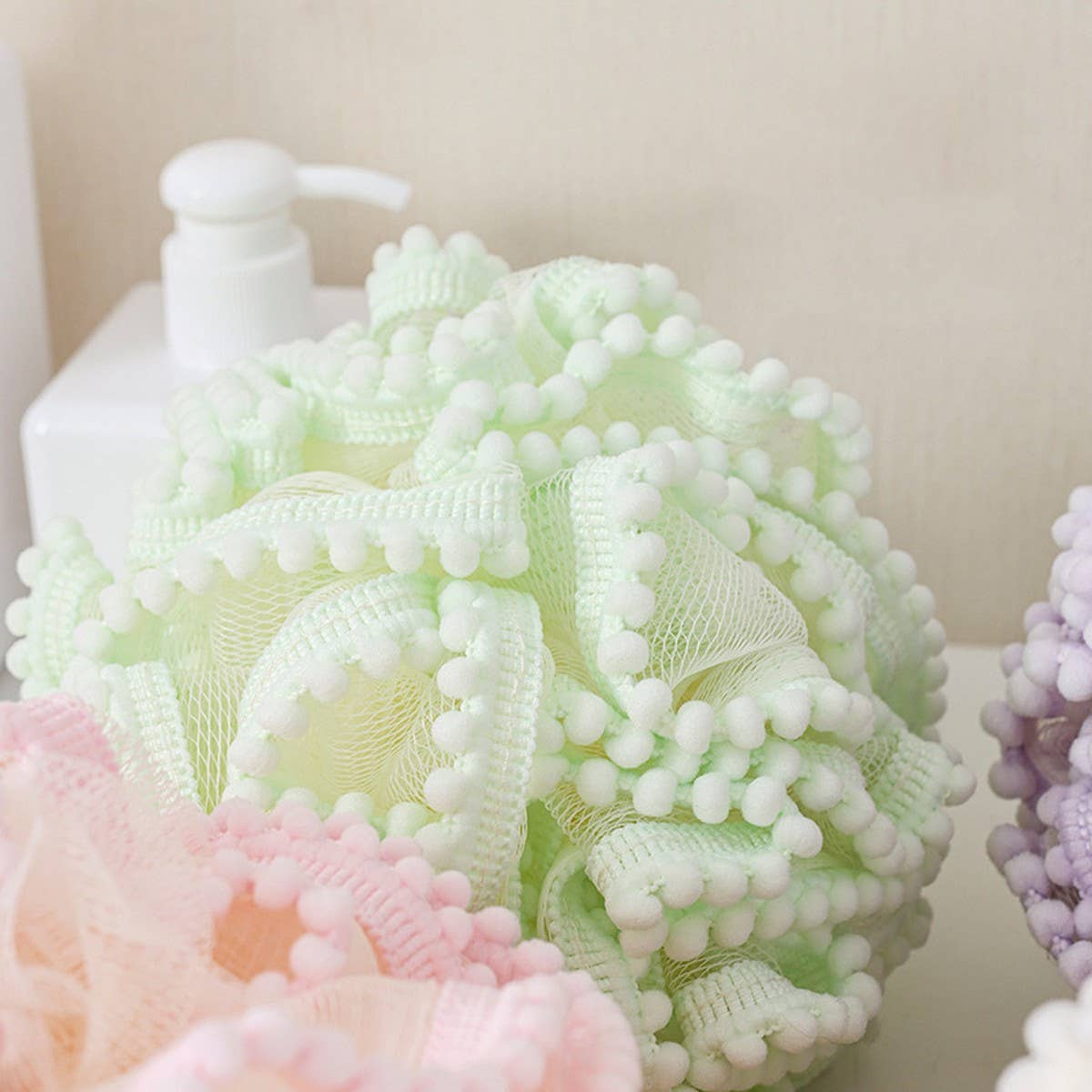 LARGE BATH POUF SUPER SOFT BATH POUF