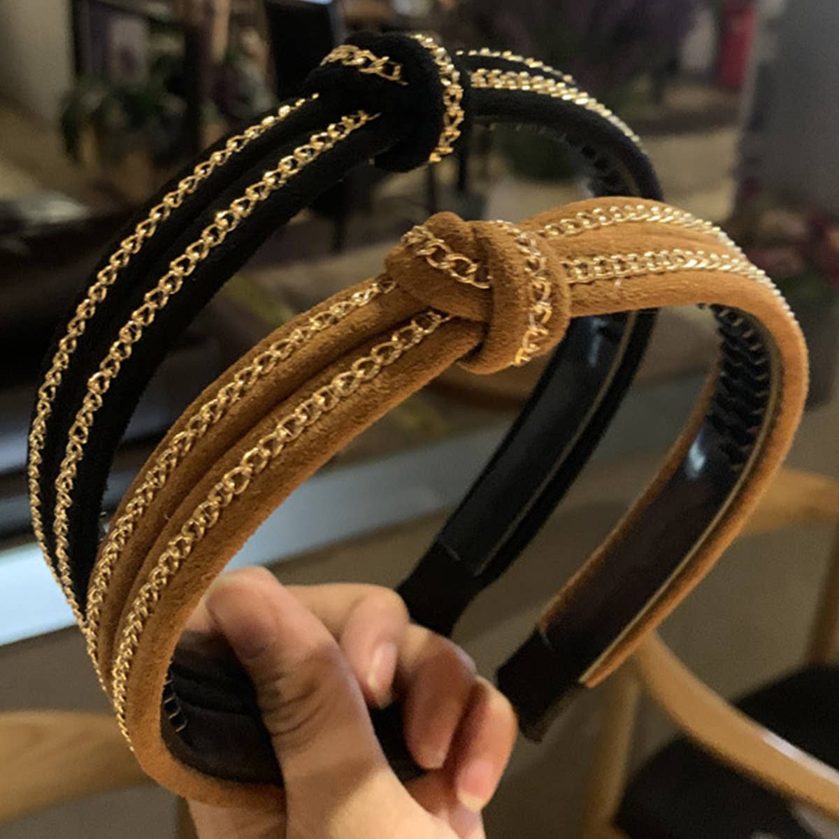 CHAIN KNOT DECOR HEADBAND_CWAHA0207