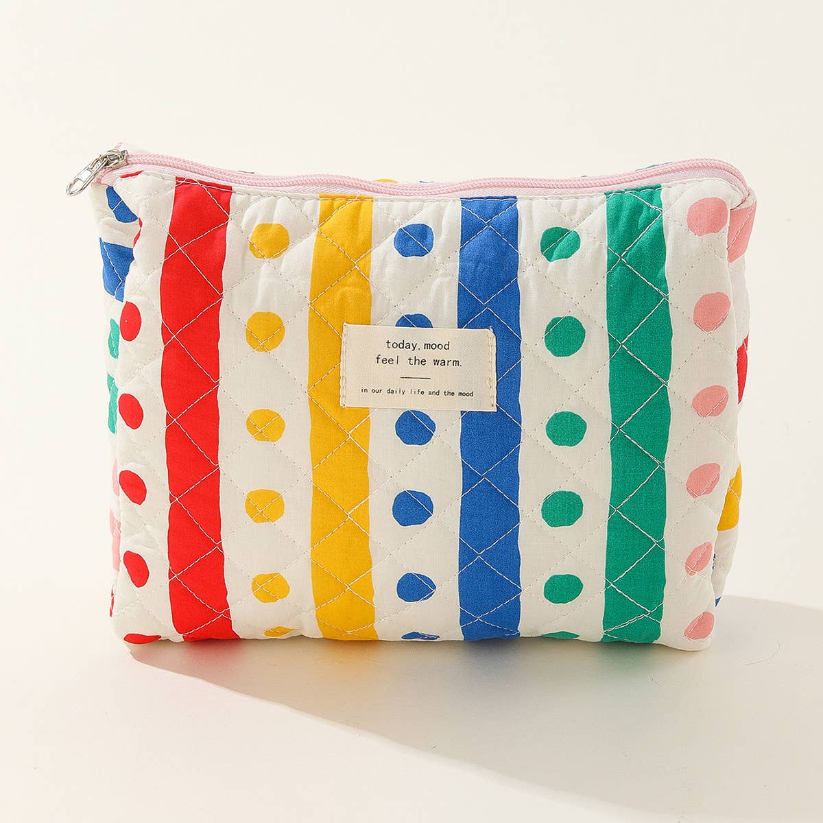 CASUAL STRIPED MEDIUM PORTABLE COSMETIC BAG_CWAB1037