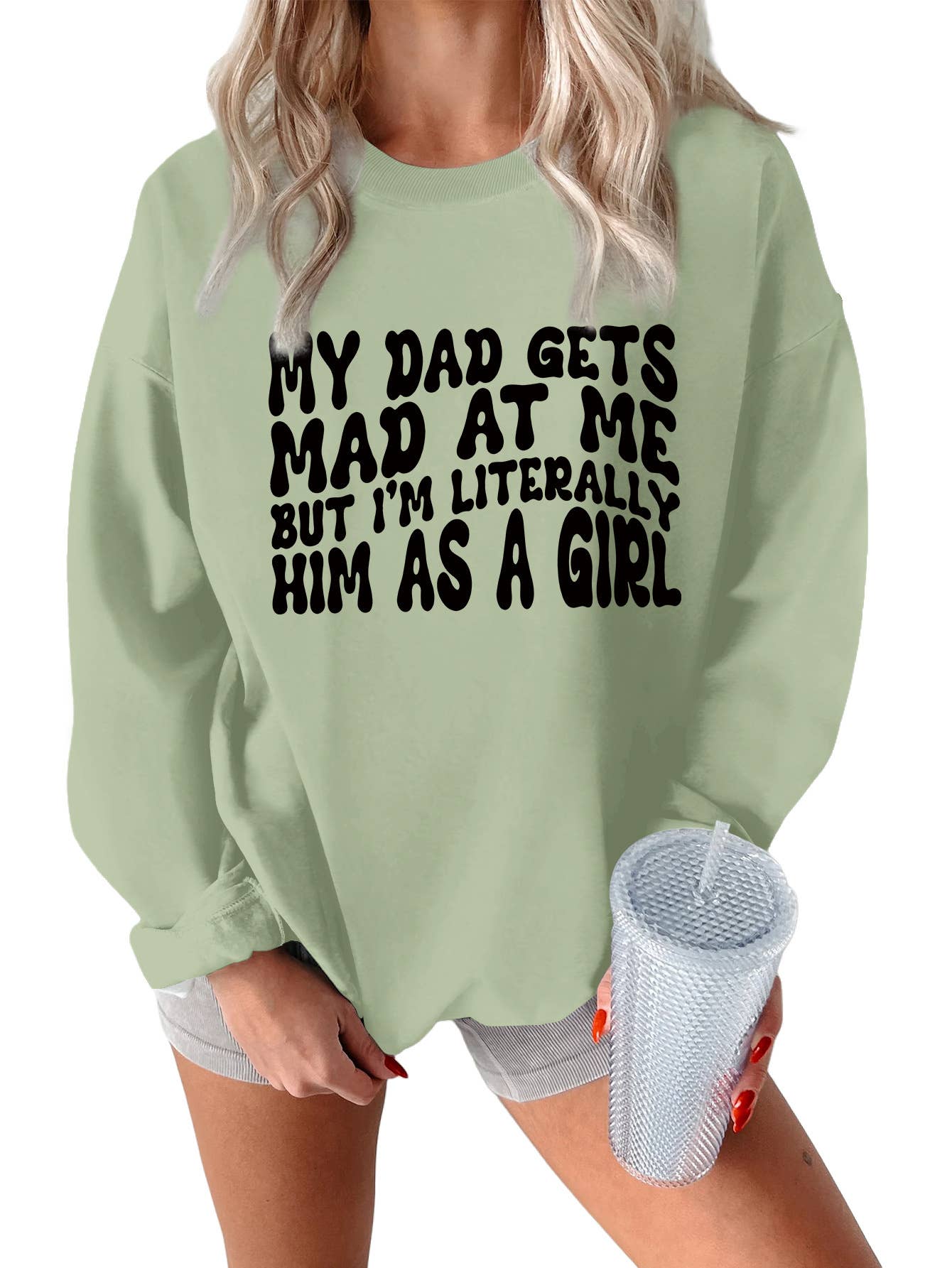 Fashionable letter printed thickened warm hoodie